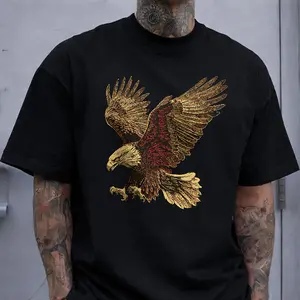 Vintage Bald Eagle T-Shirt, Golden Eagle Graphic Tee, Patriotic American Eagle Shirt