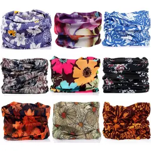 KINREE 9PCS Face Mask Bandanas Headband Head Wrap Scarf Neck Warmer Headwear Balaclava for for Dust Sun Wind