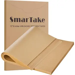 200 Pcs Parchment Paper Baking Sheets, 12x16 Inches Non-Stick Precut Baking Parchment, for Baking Grilling Steaming Bread Cup Cake Cookie and More (Unbleached)