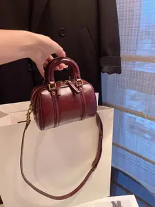 Elegant Vintage Pillow Bag for Women, Versatile Round Cylinder Crossbody Shoulder Bag, Stylish Lightweight Handbag