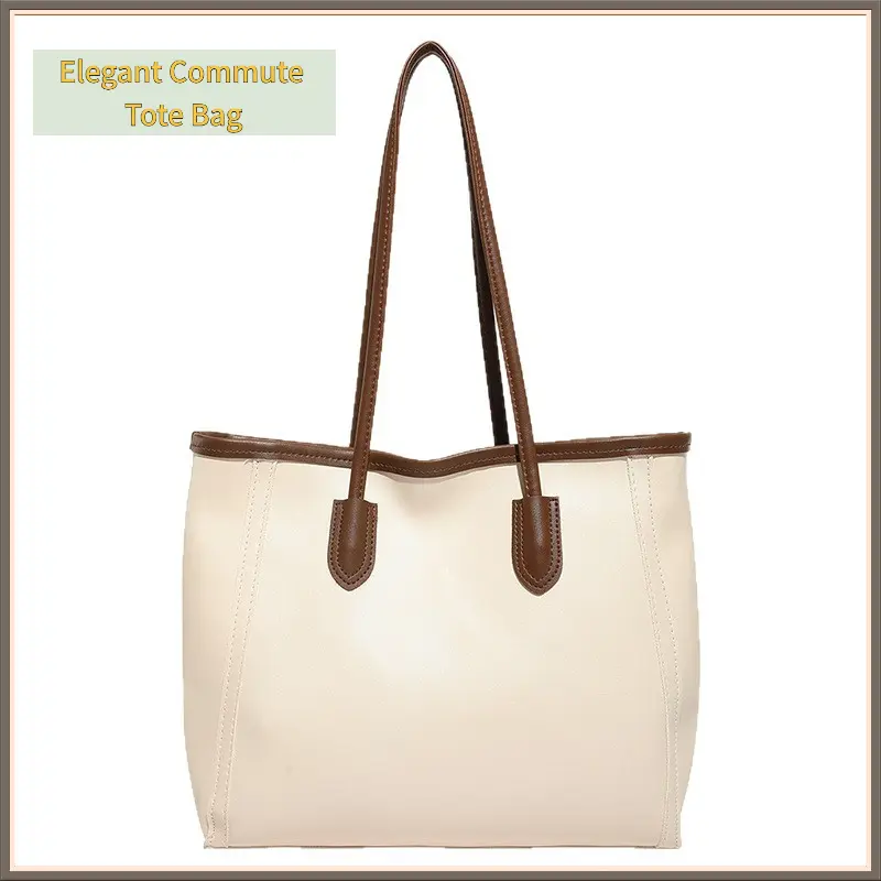 Elegant Commute Tote Bag FW24 - Soft Texture Single Shoulder/Armpit Design. Roomy for Work Documents, Laptop & Daily Gear, Timeless & Versatile for All Occasions.