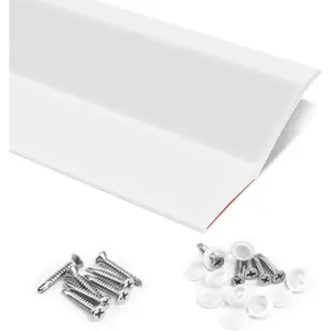 36FT White Garage Door Seal Top and Sides Weather Stripping Insulation Trim Seal Easy Installation