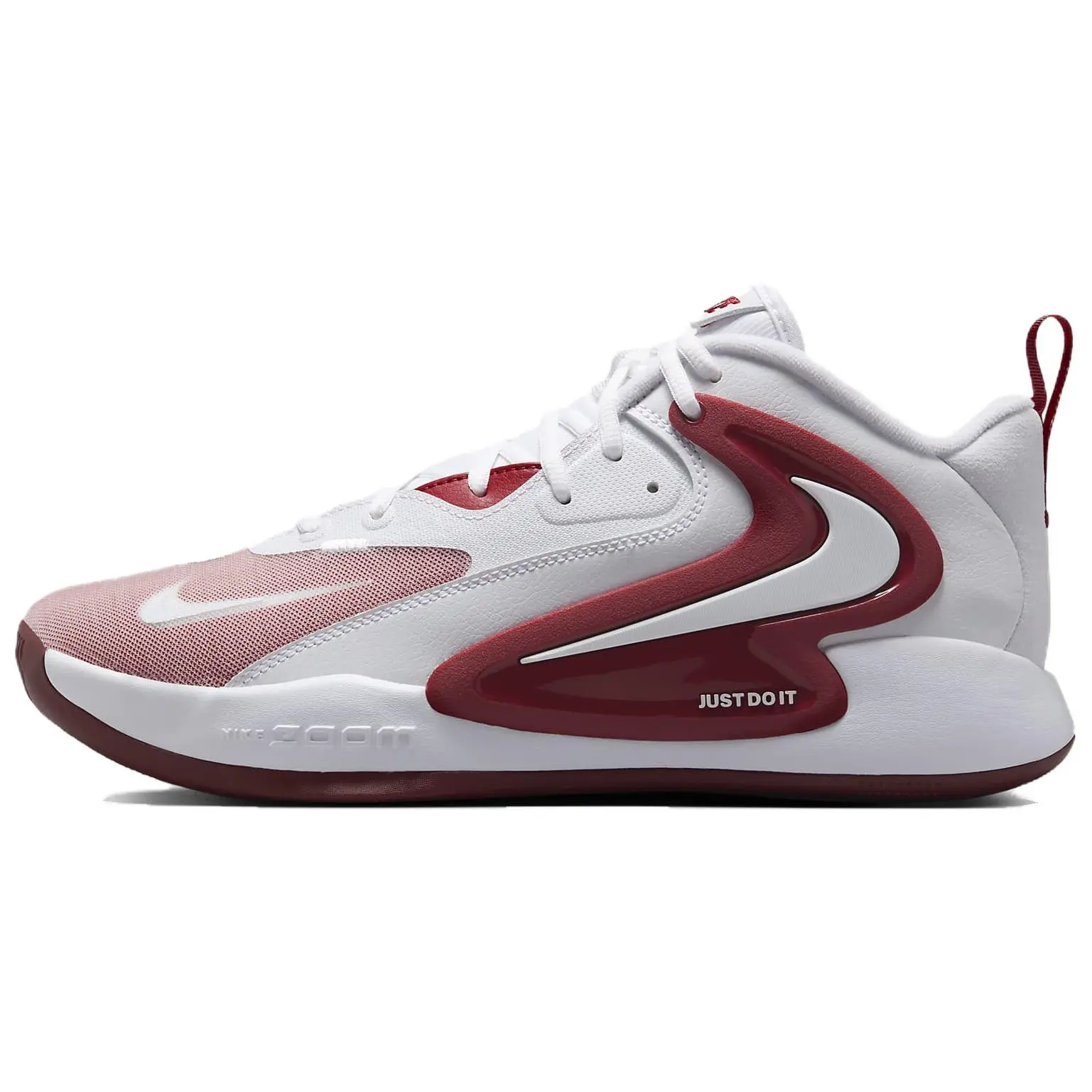Nike Air Zoom HyperSet 2 IC Athletic Shoes - 'White Crimson' Sports Sneaker, Lightweight, Training Shoes, Hoops Shoes, Breathable Mesh