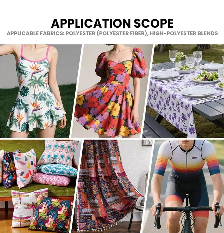 PO-TRY High Speed Sublimation Printer 8 Heads Industrial Heat Transfer Machine for Sportswear Polyester Fabric 4000m/Day