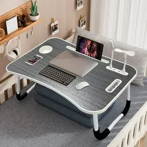 Laptop Bed Desk – Portable Foldable Lap Desk with Storage Drawer & Cup Holder for Bed, Couch, Working, and Reading