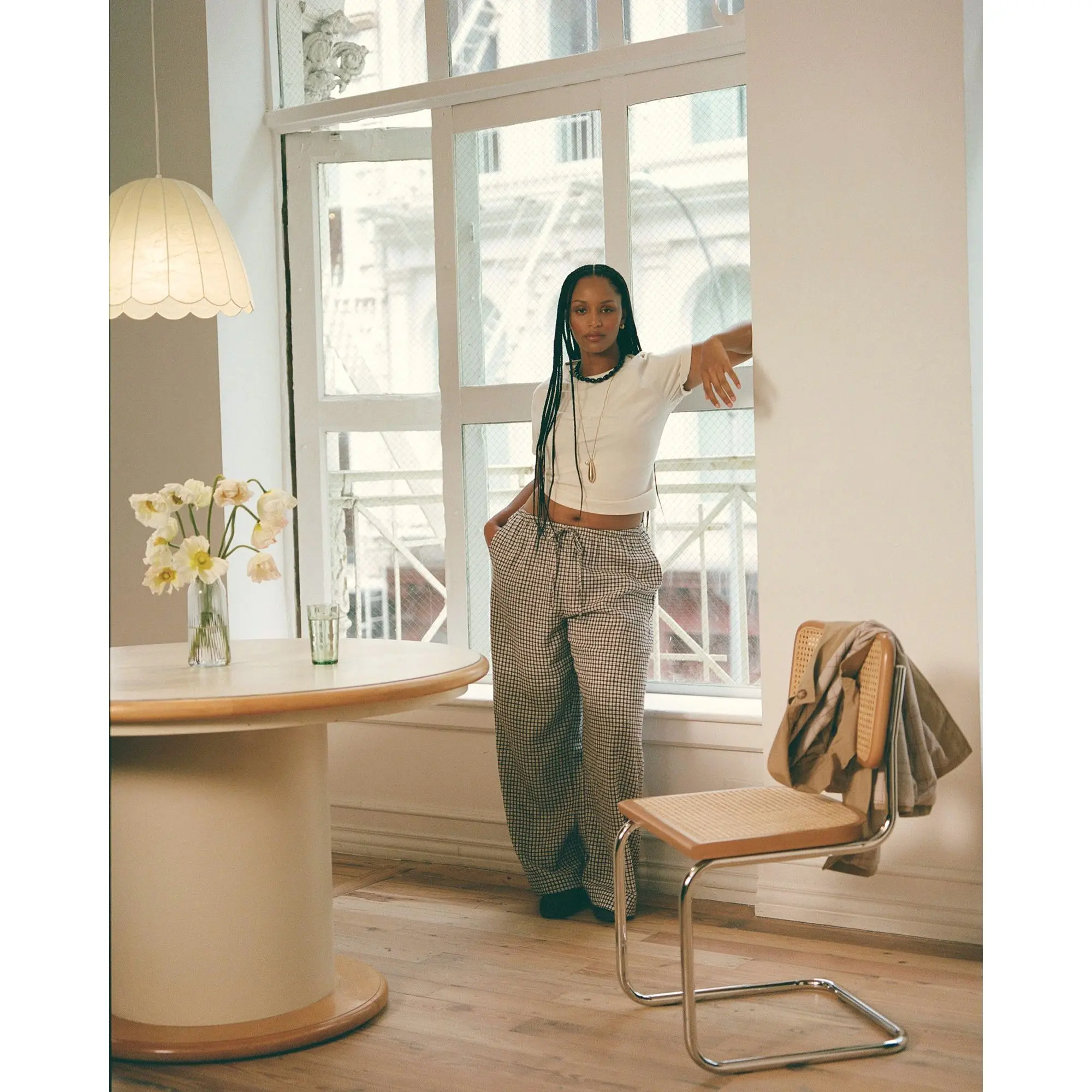 Abercrombie & Fitch A&F Gemma Linen-Blend Wide Leg Pull-On Pant