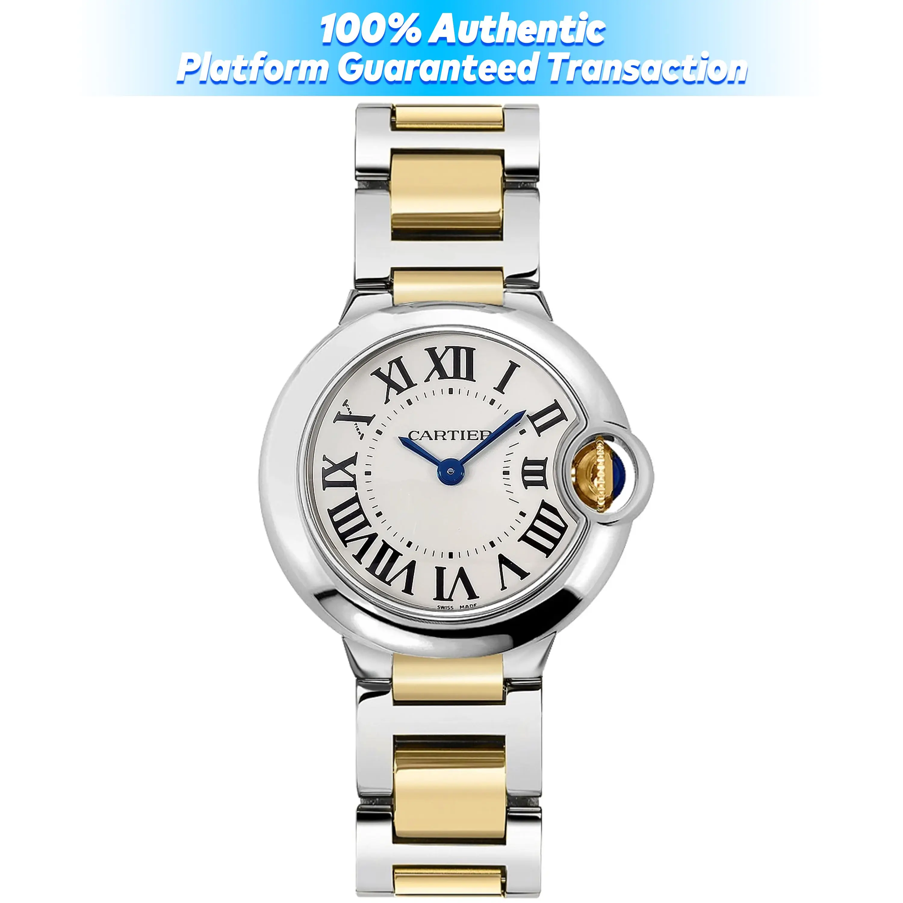 Cartier Ballon Bleu de Cartier Watch, 28 mm, Quartz Movement, Steel and Yellow Gold W69007Z3/2731