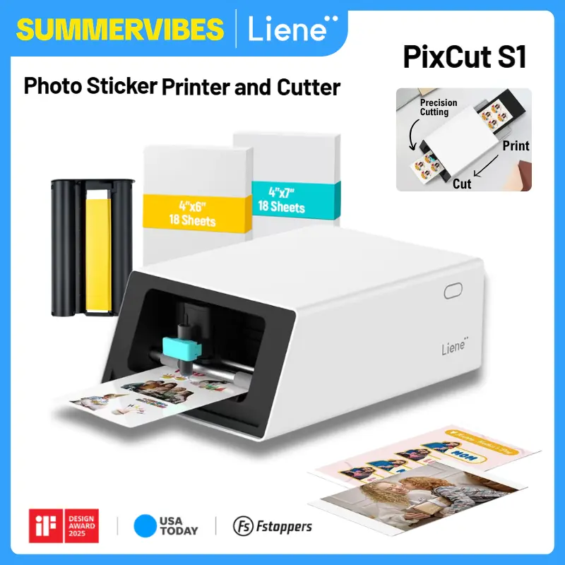 Liene PixCut S1 All-in-One Photo Sticker Printer & Cutting Machine