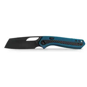 ​​Vosteed Kroc Pocket EDC Folding Knife - 2.99" S35VN Blade, Front Flipper & Thumb Hole, Reversibe & Stainless Steel, Aluminum & Carbon Fiber Handle -A1804