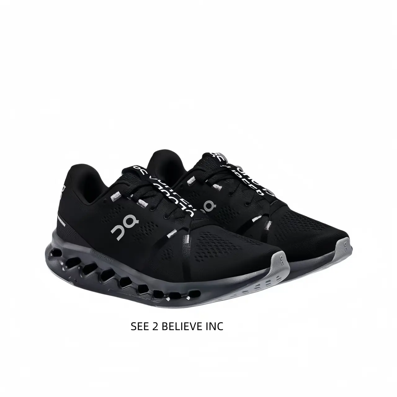 Stylish Black Running Shoe for Sports Collectibles Accessories, Lightweight Breathable Mesh Construction, Dark Hollow-Cut Midsole for Comfort & Sharp Look