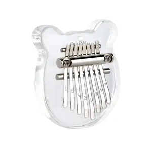 Mini Kalimba 8 Key Portable Piano for Beginners Kids & Adults Musical Marimba with Heart Pendant Gift Easy to Play Compact & Lightweight