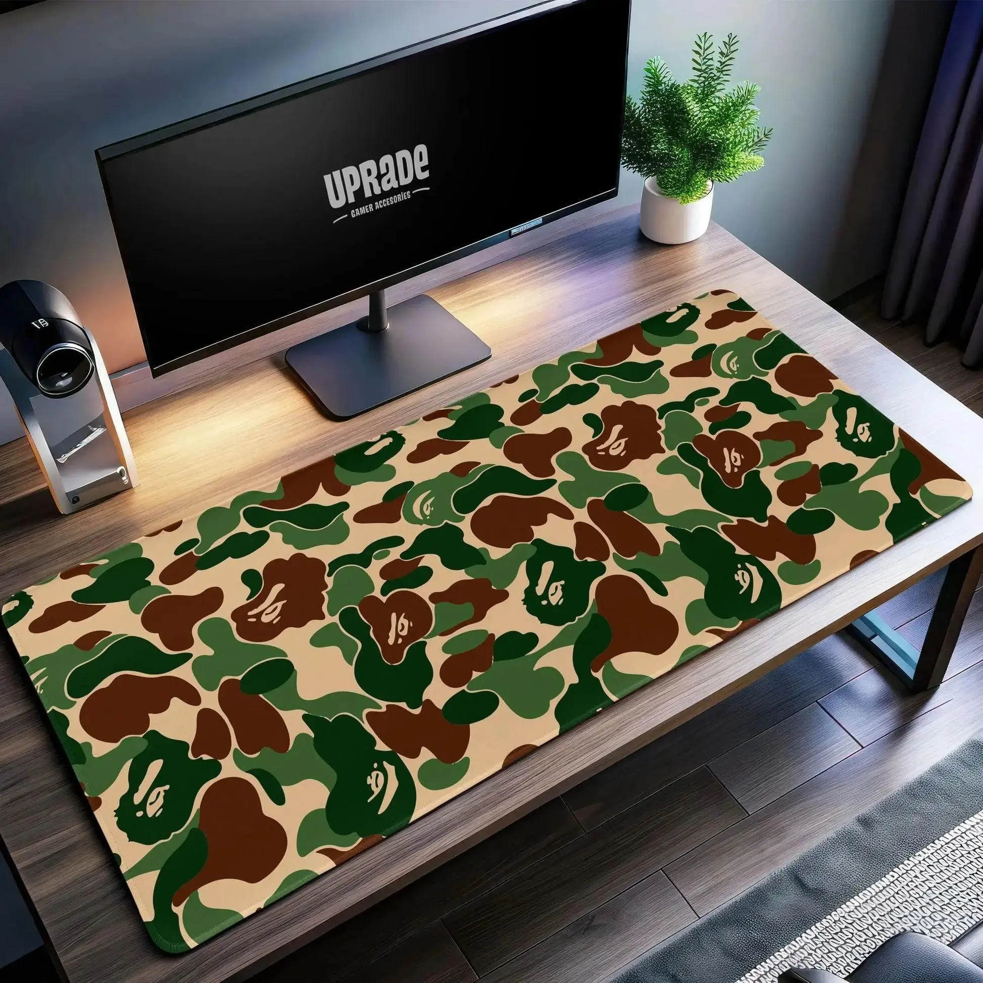 Trendy Gaming Mouse Pad with Iconic Streetwear Design - Camo Desk Mat