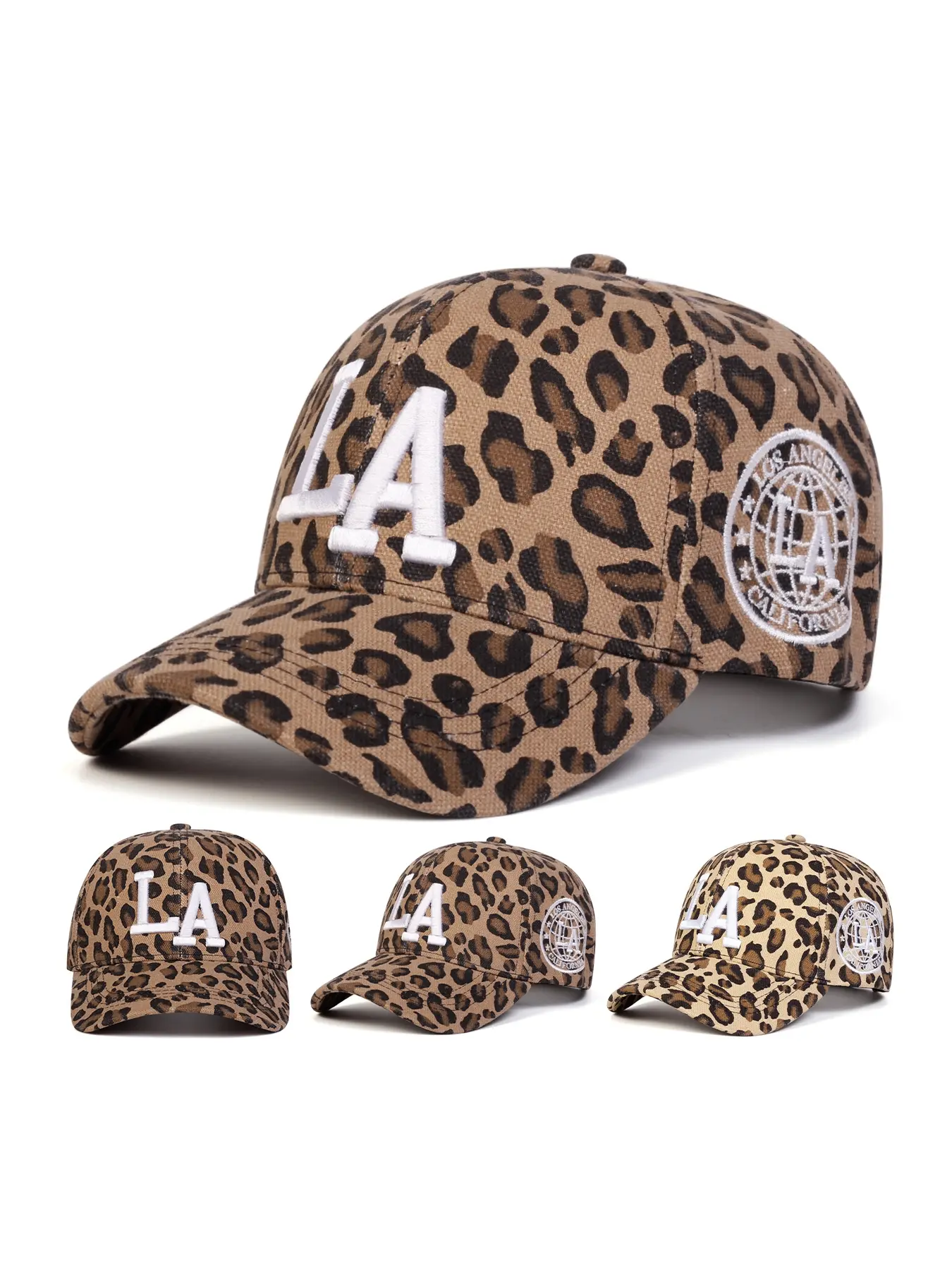 Leopard Print Baseball Cap Adjustable Unisex, Lightweight Breathable Sun Hat, Autumn Winter Warm Fashion Accessory, Casual Street Style Polyester Cap