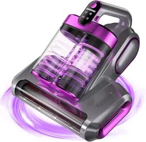 Cordless Mattress Vacuum Cleaner,16Kpa Bed Vacuum with 253.7nm UV-C Light,HEPA Filter & Ultrasonic,80000 RPM/Min Rotation Portable Handheld Vacuum for Couch,Sofa & Pet