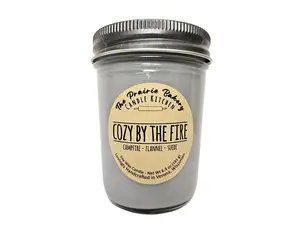 Cozy by the Fire | Scented Soy Wax Candle | Smoked Flannel and Suede Smoky Campfire | Housewarming Birthday Wedding Gift