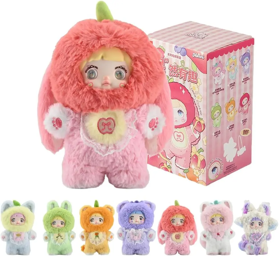 Nommi Interesting Fruits Series Blind Box - Kawaii Food-Themed Plush Stuffed Animal, Surprise Mystery Collectible, Fun Unboxing Gift for Kids Collectors, Food-Themed Plush Toy