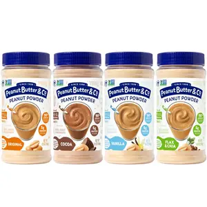 Natural Peanut Protein Powder Assortment -  Original, Vanilla, Cocoa, Flax & Chia (4 Pack)