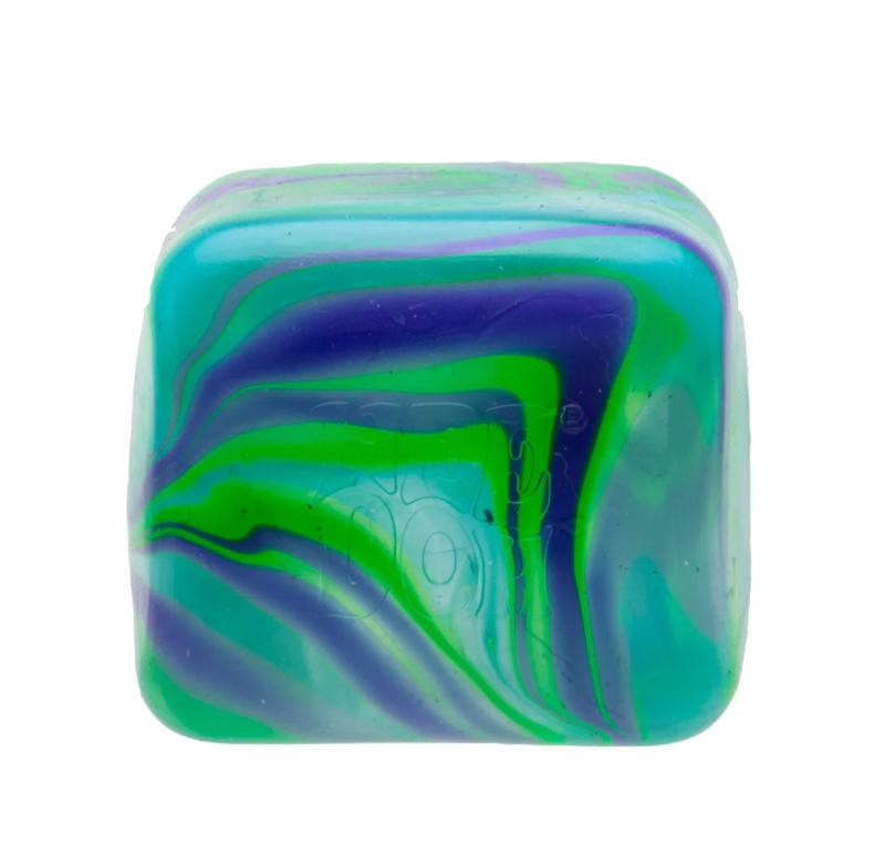 NeeDoh Nice Cube Swirl - Stylish Silicone Cube with Unique Swirl Pattern for Sensory & Fidget Fun