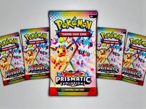 Prismatic Evolutions Non-Sports Trading Cards, 5-Pack Rip-Only Collectible Set