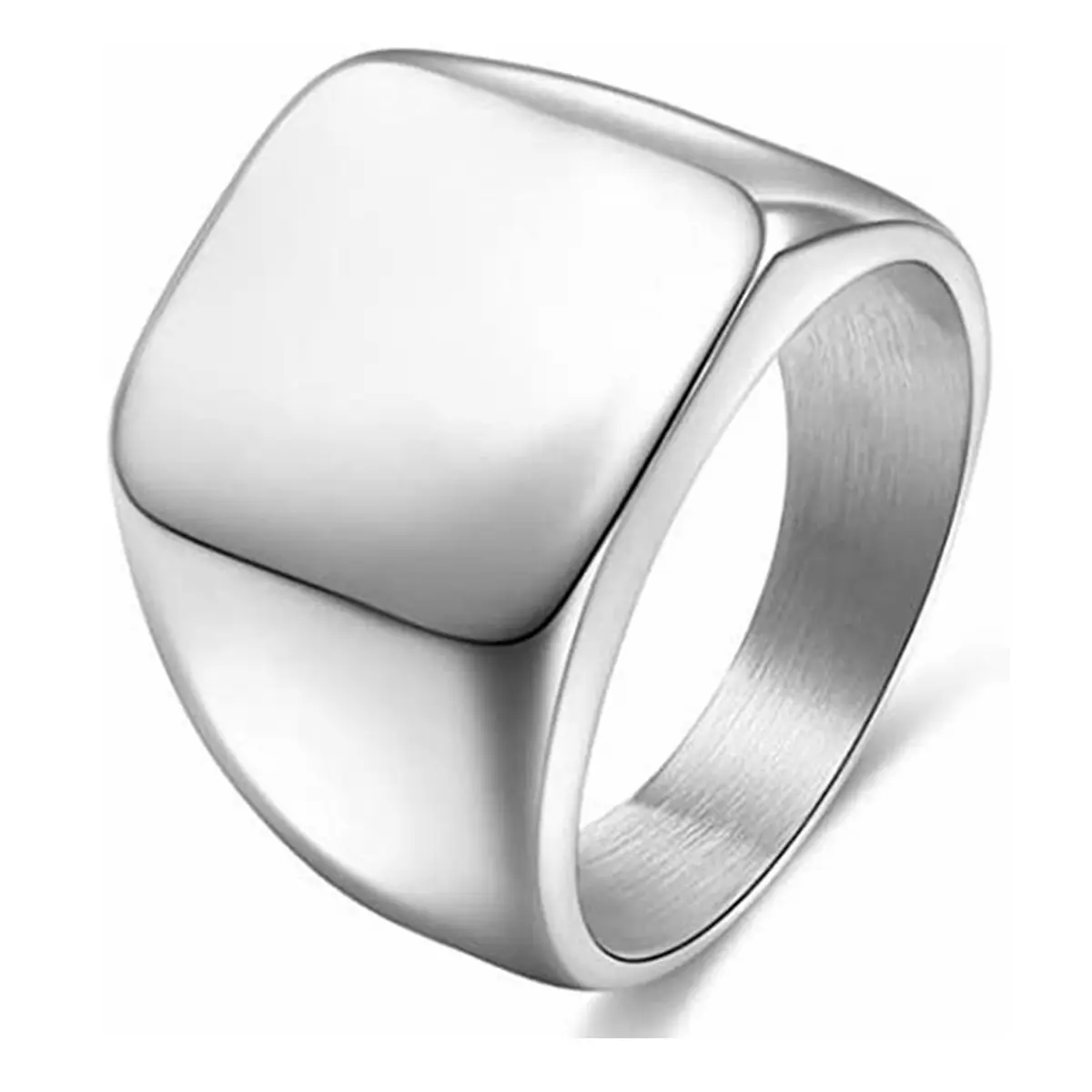Silver polished ring