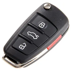 4-Button Remote Key Fob Replacement for Audi A3 A4 A6 A8 TT Q7 S6 (No Chip)