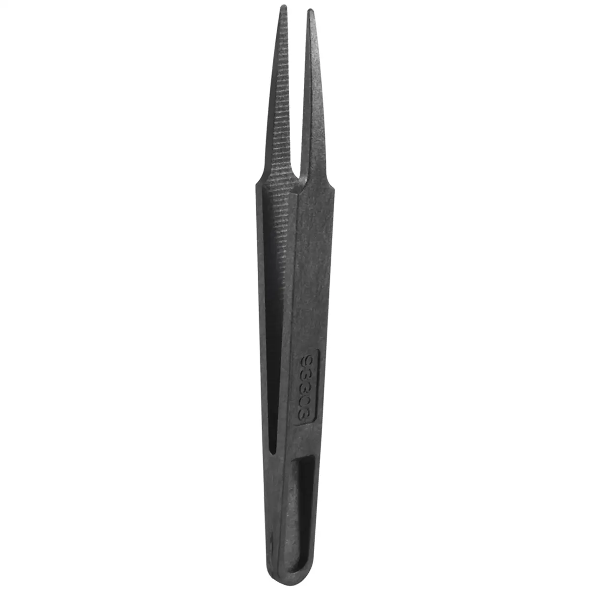 4.7 in Black Plastic Anti-static Tweezers - Nonconductive Tapered Tip Precision Tool for Precision Handling, Watchmaker, Motorcycle Light Repair