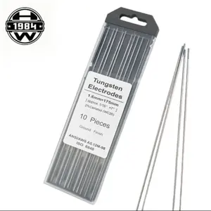 10PCS WC20/WT20,Welding Tungsten Electrode, 2% Oxide, 3/32 Inch, 2.4mm X 150mm, Durable and High Performance, Ideal for Welding Applications， Diameter Of 1/8", 1/16" or 3/32", Manual Electric Carbon Steel Welding Rod, Arc Stick Welding Rods，WCe20