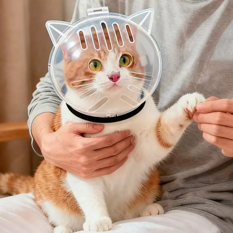 Cat Space Cover Bite-Proof Protective Cover Cat Space Cover for Bathing, Nail Trimming, Grooming, and Preventing Fights Scratch and Lick Protection Pet Elizabeth Collar Supplies
