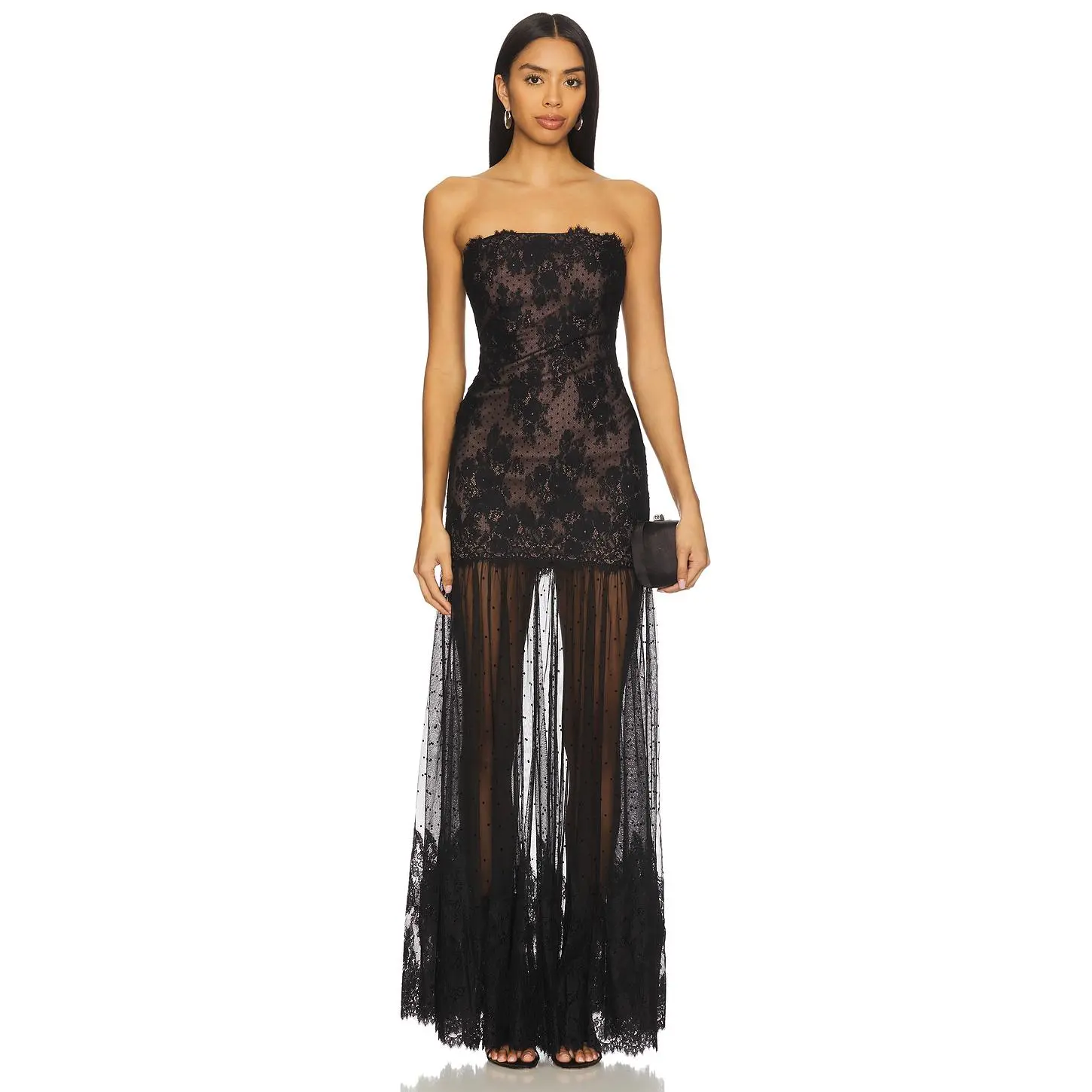 retrofete Vespera Lace Dress in Black