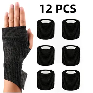 Breathable Self-Adhesive Bandage, Kinesiology Sports Tape, Elastic Sports Tape for Ankle Wrist Finger Joints Knee Caps, Ideal for Athletes Daily Use, Elastic Athletic Tape