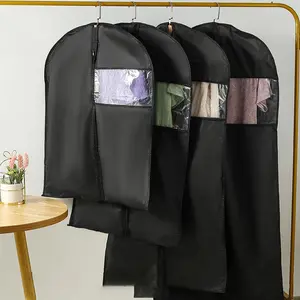 5 Pack Dustproof Clothing Bags, Home Storage Organizer Hanging Garment Bag, Hotel Business Zipper Coat Suit Set, Durable & Convenient