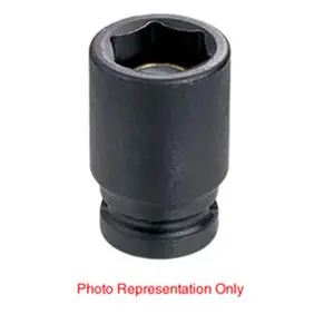 212 MAIN Grey Pneumatic 908MG Chrome Moly Steel 0.25 in. Drive x 8 mm. Magnetic Standard Socket, High Torque, Secure Grip for Cycling & Outdoor Recreation