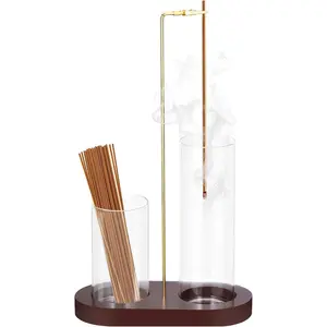 2 in 1 Incense Holder, Incense Burner, Insence-Stick Holder Mess-Free, Ideal for Meditation, Yoga, Relaxation and Home Decor - Anti-Ash Flying