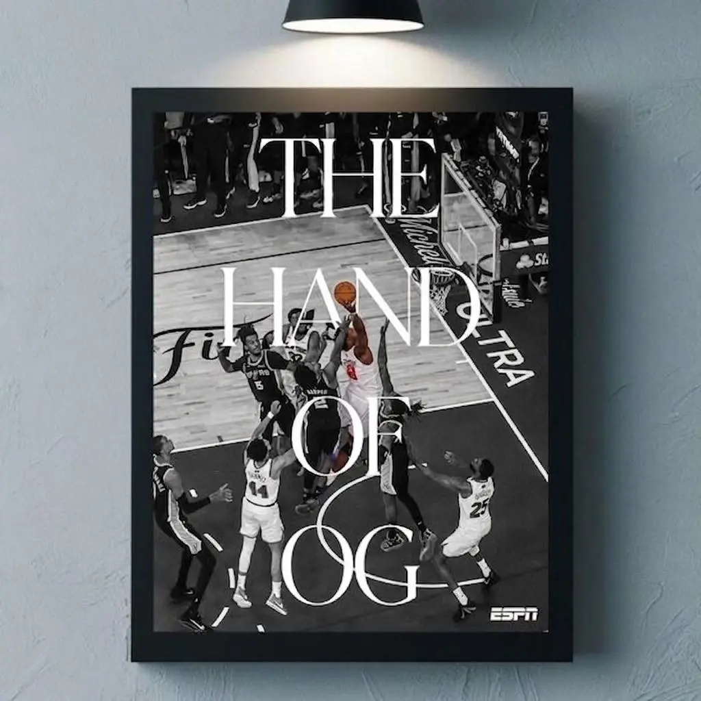 The Hand Of OG OG Anunoby New York Knicks NBA Finals 2026 Vs Spurs Poster Poster Print Unframed