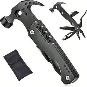 Multi-Purpose All-In-One Survival Tool Hammer, Portable Folding Multi-Function Claw Hammer, Suitable For Outdoor Hiking And Camping, Car-Mounted Emergency Claw Hammer Small Tool Accessories