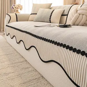 Pet-Friendly Chenille Sofa Cover Easy to Clean Protector for Armchair Sofa Living Room Bedroom