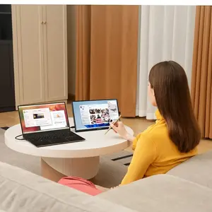 ARZOPA 14.0" Ultra Slim Portable Monitor - FHD 1080P External Display with Dual Speakers - Second Screen for Laptop, PC, Phone, Xbox PS4/5 Switch - Kickstand Included