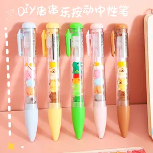 Live Deposit /Balance Popbean Pen Toppers Pen DIY Beaded Pen with Unique Designs for Creative Writing Tools Featuring Popbean Material and Sparkling Beads