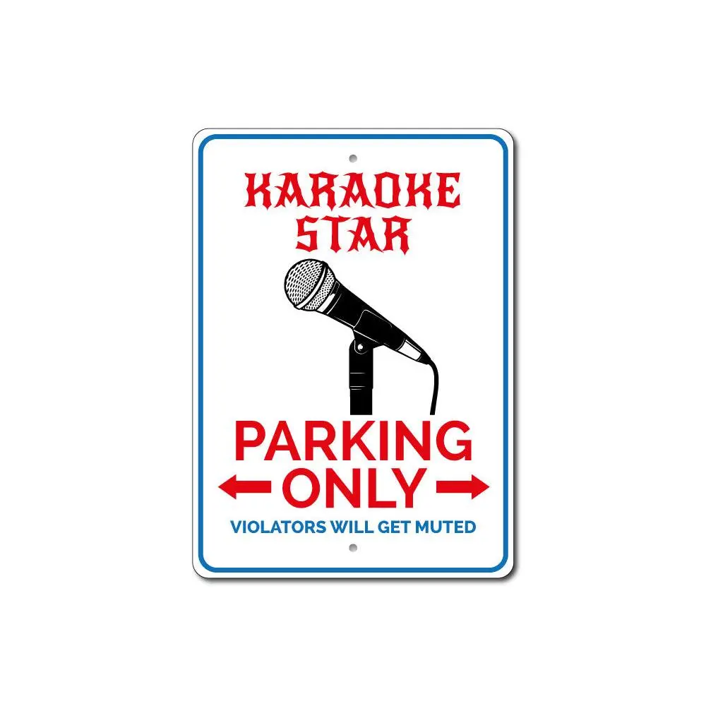 Karaoke Star Parking Sign