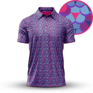 Funny Golf Polo � Novelty Performance Fit, Short Sleeve, Ultimate Gag Gift for Golfers � Men's Tropical All Over Print Polo