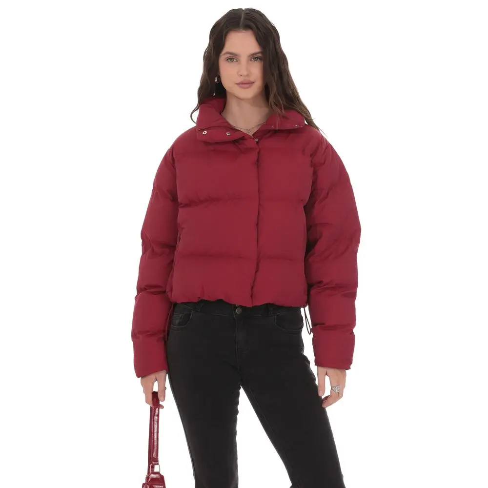 Puffer Jacket in Deep Red