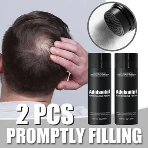 Adglamful Thickening Hair Fiber Powder 2-Can Set 30g Natural Root Enhancing Makeup with Natural Concealment Effect, Suitable for Both Men and Women hair care Shaping products