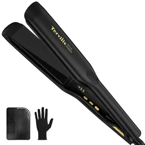 Terviiix 1.75'' Extra-Long Wide Plate Flat Iron for 4C & Thick Hair | 4.7'' Extended Ionic Ceramic Hair Straightener | 11 Adjustable Temperature(Max 455℉) | Dual Voltage