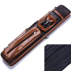 4Butts 8Shafts American-style 9-ball cue stick bag with 12 pockets, portable cue case for multiple cues