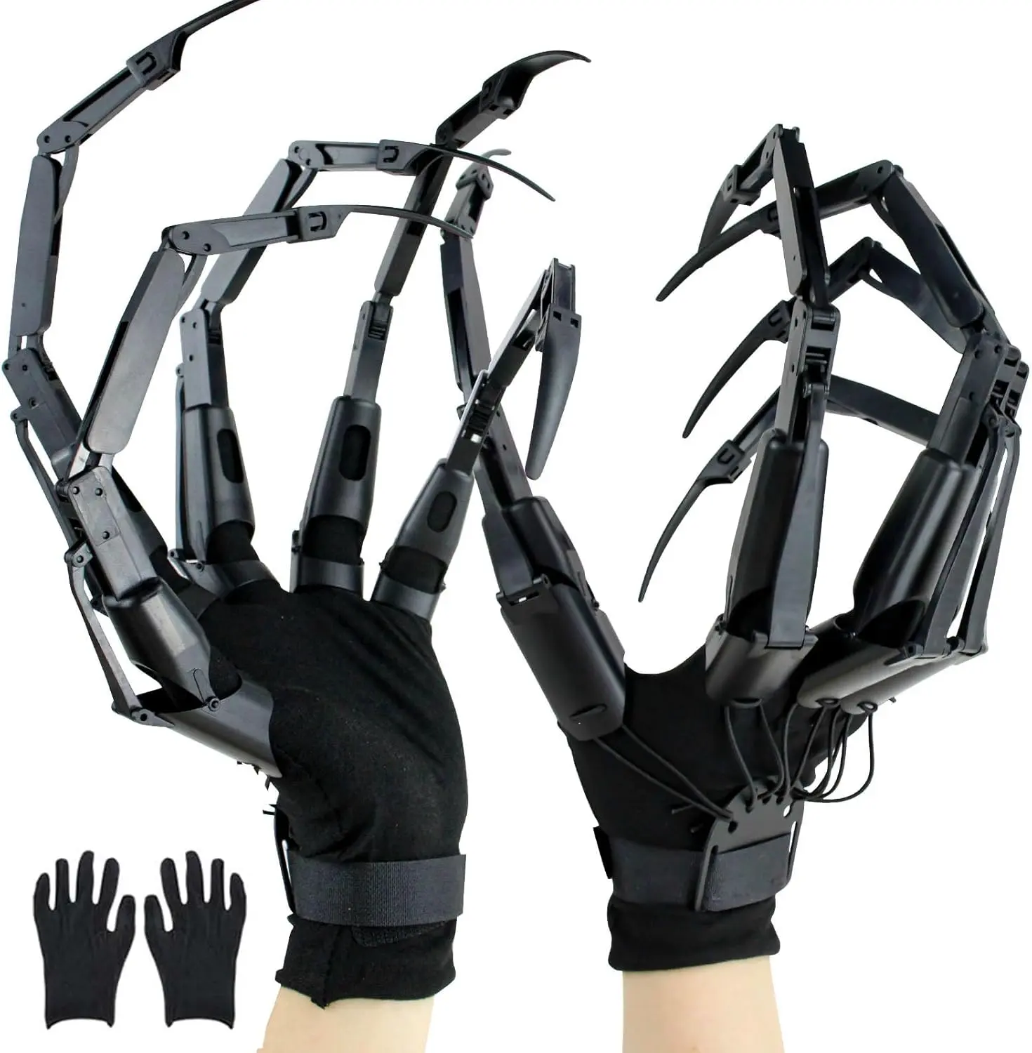 Articulated Fingers With Fingernail, “Halloween Frights”, Extensions With Gloves, Halloween Costume Prop, Creepy Cosplay Claw Hands