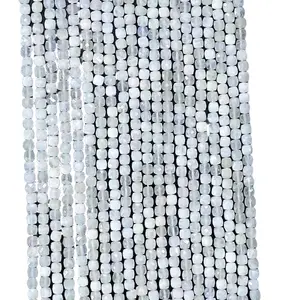 Natural White Moonstone Gemstone Cube Faceted Beads Tiny Loose Beads Square Faceted Beads For DIY Jewelry Making Desig Handmade Crafts Bracelet, Necklace, Earrings AAA Quality 15.5 Inches Long, Semi Precious Stone, Spacer beads