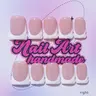 Delicatething Y2K Style Nail Set, Handmade French Design, French Tips Nails, Includes Jelly Glue, Crystal Stick, File, Perfect Gift for Women