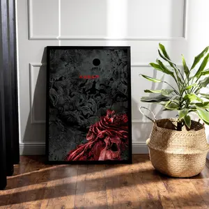 Berserk Guts Poster Unframed, Dark Fantasy Anime Wall Art, Poster Unframeds Gift for Anime Fan, Anime Minimalist Artwork, Gift for Anime Lover, Berserk Anime