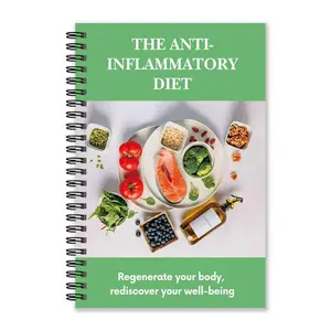Anti-Inflammatory Diet Plan Notebook, Health Lifestyle Guide, Cross-Border Anti-Inflammatory Food Journal, Wellness Tracking Tool