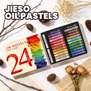 Jieso Professional Art Supplies, Vibrant Colors Wax Crayon Set, Durable Oil Pastels for Artists & Beginners, Ideal Gift for Creative Projects, Diy Painting Supplies